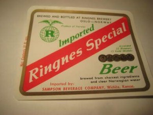 Str&oslash;ken ubrukt &oslash;letikett fra 60-70 tallet noe for deg? Dette er pakke nr 27