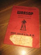 Gannel brosjyre WARSOP bergbor- betong och fjellbrytingsmaskiner 50 tallet Fra Einar Sell Maskinforretning Oslo