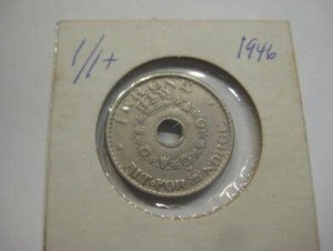 1946 treng du denne i din samling dette er 1 krone nr 2