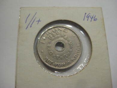 1946 treng du denne i din samling dette er 1 krone nr 2