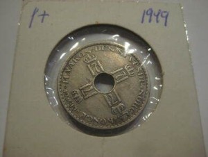 1949 treng du denne i din samling dette er 1 krone nr 8