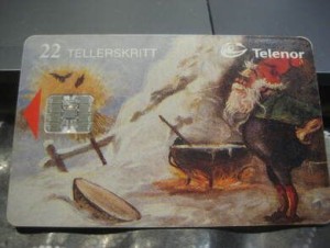 Telekort nr 136 Julenisse 1998