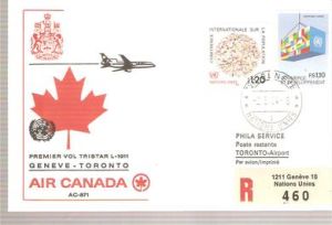 1984, GENEVE- TORONTO. Air Canada.