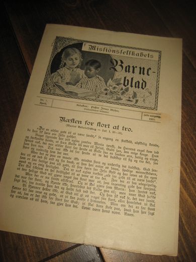 1911 nr 007 Missionsselskabets Barneblad