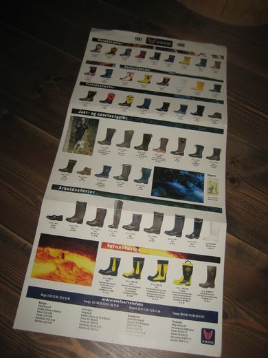 Salsbrosjyre fra VIKING over støvler 1997-98