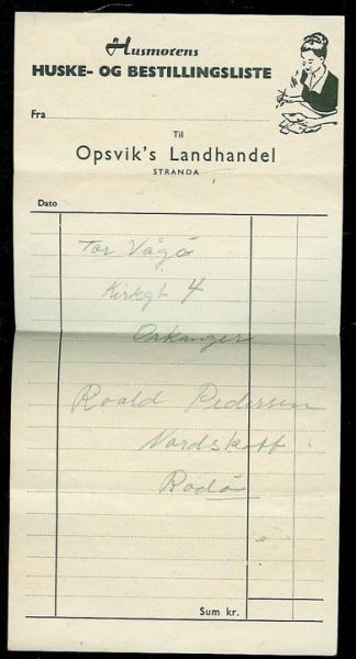 Oppsviks Landhandel Stranda 40 tallet