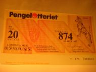 1987 trekning 874 Nr 0580045