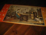 Pyntebrikke i papir brukt på julebordet i gamle dager ca 78*41 cm stor 20-30 tallet Dette er nr 2