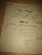 Factura fra John Johnsen Christiania 13 December 1893