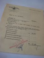 Norges Brandkasse, Bergen, kontingent for brandforsikrings premie for 2. halvår 1947.
