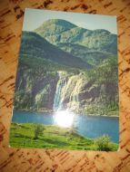 Laukelandsfossen, Dalsfjord, Sunnfjord. Brukt kort stempla FLORØ, 3.1.95.