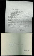 Informasjonsskriv og konvolutt fra 1943.