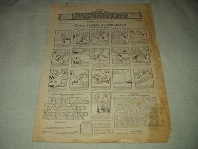 1906 nr 010 Første tillæg til Allers Familie Journal ONKEL TEGNER OG FORTELLER På baksida: De trofaste møbler eller den strenge Vertinde og de flittige Eiere