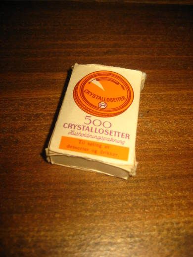 Eske uten innhold 500 CRYSTALLOSETTER til søtning av desserter og drikker 60 tallet