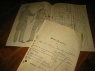 Måleskjema fra VIKO Konfeksjonsfabrikk, Sykkylven, 1955. Nr 10