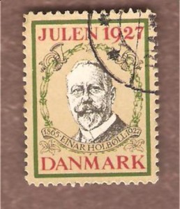 1927, julemerke fra Danmark, brukt