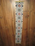 Stor klokkestreng med messingoppheng ca 16*112 cm stor 60 tallet