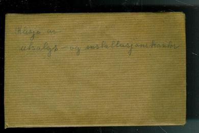 Klisje av utsals- og installasjonskontor Sarpsborg Elektrisitetsverk tidleg 1900