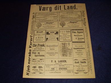 1898 nr 001 Værg dit Land