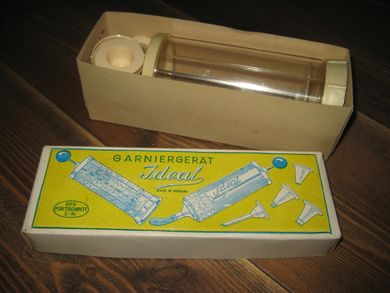 Eske med ubrukt innhold IDEAL KAKESPRØYTE 50-60 tallet