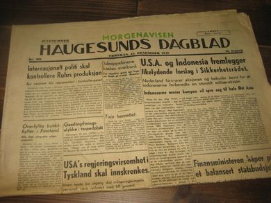 1948 nr 298 JULENUMMER HAUGESUNDS DAGBLAD