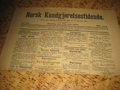 1908 nr 228 Norsk Kundgjørelsestidende