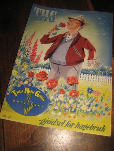 Brosjyre over Tørket Hønsegjødsel for hagebruk. 1956. 