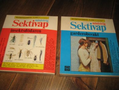 Eske med ubrukt innhold Sektivap insektsdødaren eske sett fra begge sider 60 tallet