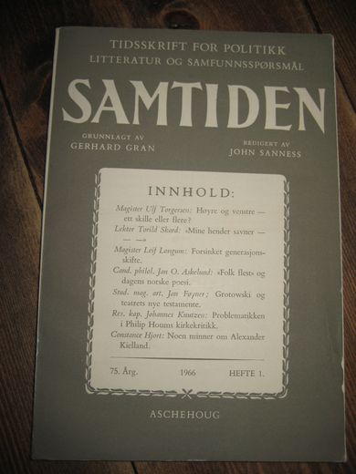1966,nr 001, SAMTIDEN.