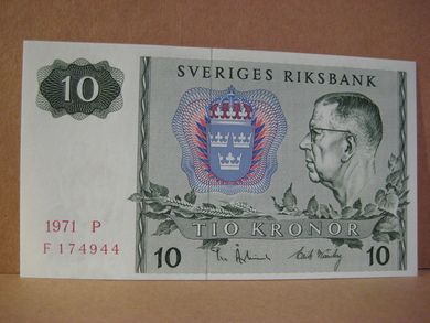 1971 P F174944 10 KRONOR