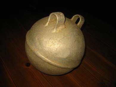 Metallkule brukt ved garnfiske i gamle dager ca 20 cm i diameter 50 tallet