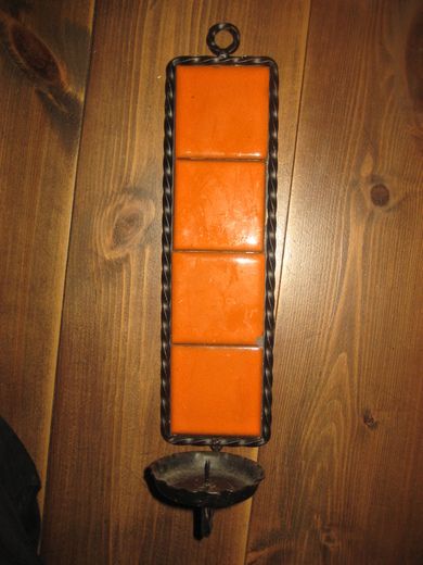 Lysestake for vegg smijern og fliser ca 35 cm høg 60-70 tallet