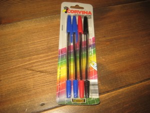 Uåpna pakke CORVINA penner, 80-90 tallet. 