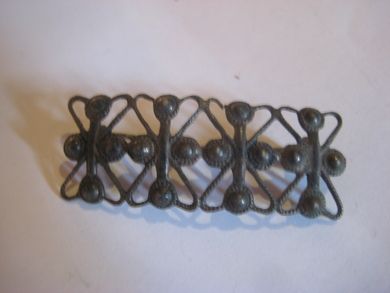 Gammel jakkenål tidleg 1900 Ca 4 5 cm lang Sølv??