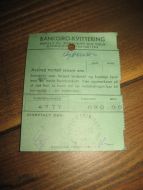 BANKGIRO KVITERING fra OSLO NYE  SPAREBANK, 20.12.63.