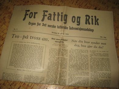 1953 nr 003 For Fattig og Rik