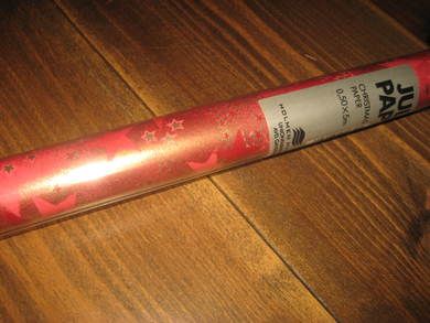 Uåpna rull julepapir fra 80 tallet 5 meter stjernemotiv dette er rull nr 10