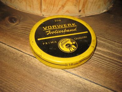 Blikkeske med noe innhold VORWERK 50-60 tallet