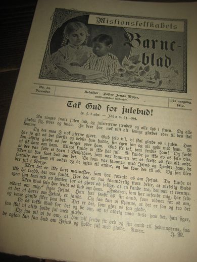 1912 nr 024 Missionsselskabets Barne blad