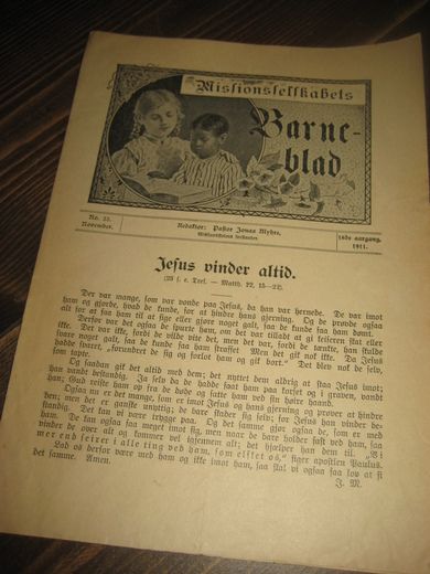 1911 nr 022 Missionsselskabets Barne blad