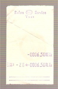 1960,  3. september, kvitering fra ESSO, ROKNE SERVICE, VOSS.