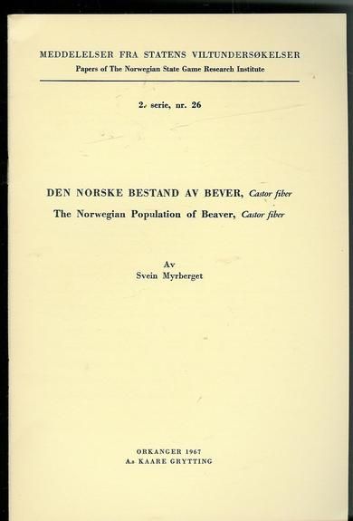 1967, 2. serie,nr 026, DEN NORSKE BESTAND AV BEVER.