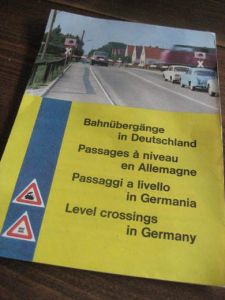 Brosjyre fra 60 tallet, togoverganger i Tyskland