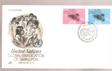 1978 GLOBAL ERADICATION OF SMALLPOX FDC FRA UNITED NATIONS