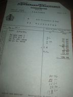 FAKTURA fra TIEDEMANNS TOBAKSFABRIK 7 11 53