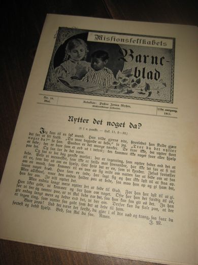 1912 nr 010 Missionsselskabets Barneblad