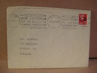 OSLO 7.5.49 med stempel: BRUK AEROGRAM. DET ER BILLIG OG KOMMER FORT FRAM.