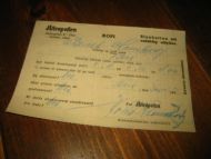 Kvitering fra Aftenposten på betalt kontingent 1 11 - 1 12 1937