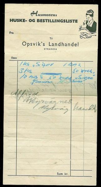 Oppsviks Landhandel Stranda 40 tallet