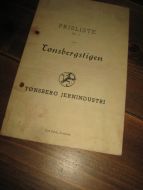 PRISLISTE Nr 3 over Tønsberstigen, fra Tøsberg Jernindustri, 40 tallet.